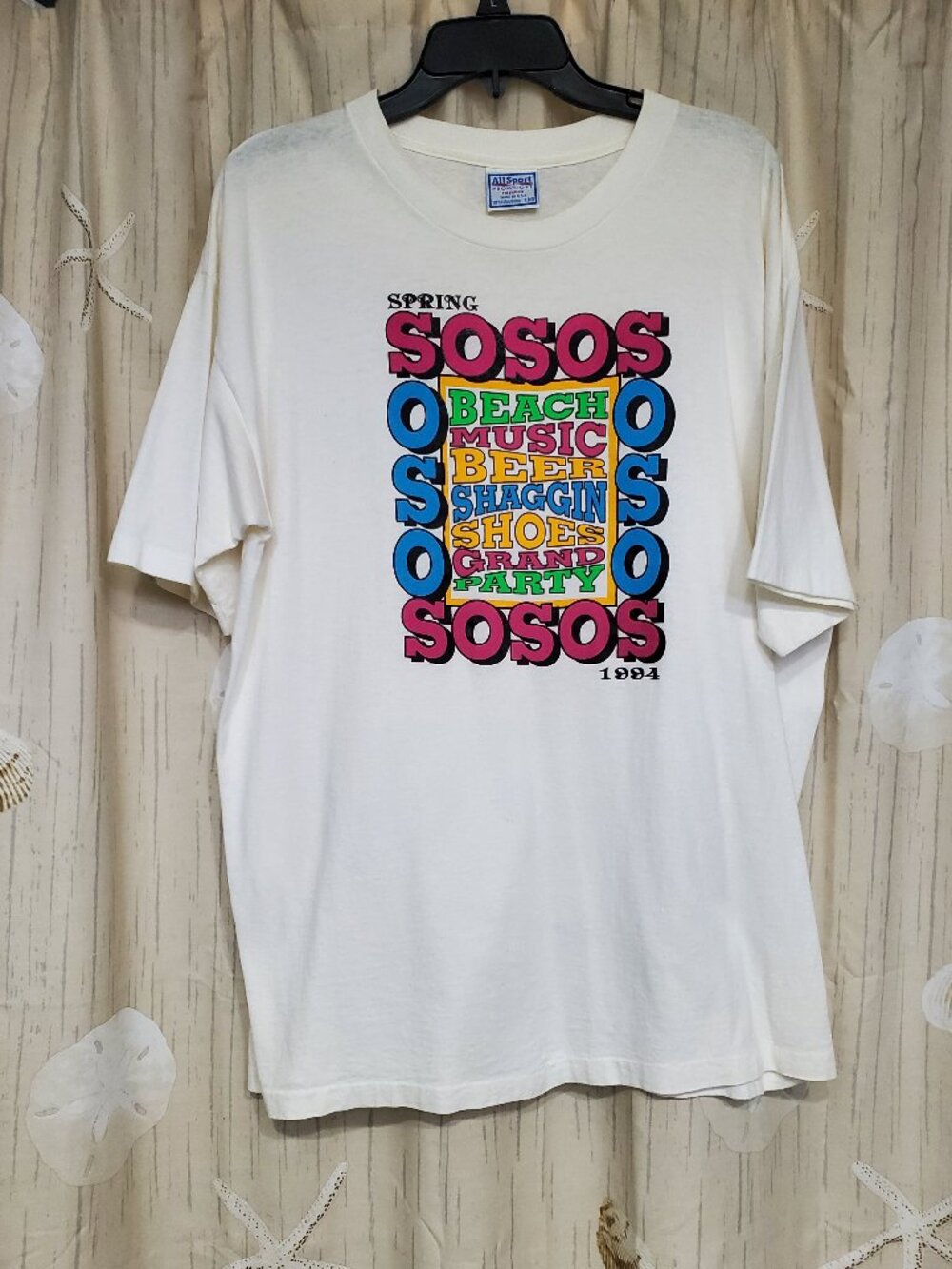 VINTAGE SOCIETY OF STRANDERS SPRING 1994 GATHERING AT OCEAN DRIVE BEACH SC T-SRT